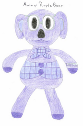 AWW PURPLE BEAR PURPLE B LOVES YOU logo