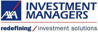 AXA INVESTMENT MANAGERS REDEFINING INVESTMENT SOLUTIONS logo