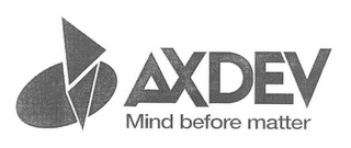 AXDEV MIND BEFORE MATTER logo