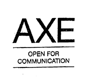 AXE OPEN FOR COMMUNICATION logo