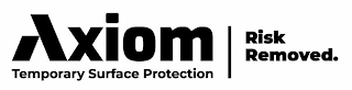 AXIOM TEMPORARY SURFACE PROTECTION RISK REMOVED. logo