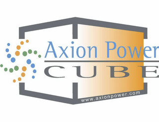AXION POWER CUBE WWW.AXIONPOWER.COM logo