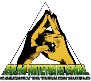 AXUM INTERNATIONAL GATEWAY TO THE NEW WORLD logo