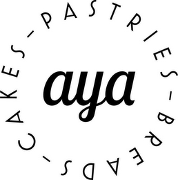 AYA PASTRIES BREADS CAKES logo