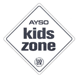 AYSO KIDS ZONE AYSO AMERICAN YOUTH SOCCER ORGANIZATION FOUNDED 1984 logo