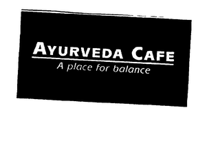 AYURVEDA CAFE A PLACE FOR BALANCE logo