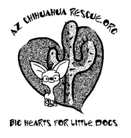 AZ CHIHUAHUA RESCUE.ORG BIG HEARTS FOR LITTLE DOGS logo