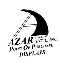 AZAR INT'L. INC. SINCE 1975 POINT OF PURCHASE DISPLAYS logo