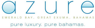 AZURE EMERALD BAY, GREAT EXUMA, BAHAMAS PURE LUXURY. PURE BAHAMAS. logo