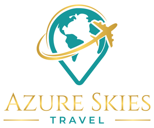 AZURE SKIES TRAVEL logo