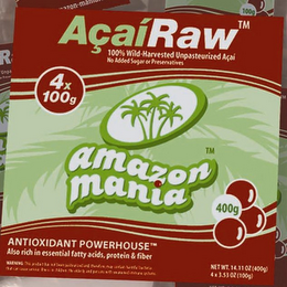 AÇAÍRAW - 100% WILD HARVESTED UNPASTEURIZED AÇAÍ AMAZON MANIA logo