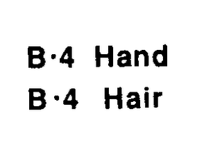 B-4 HAND B-4 HAIR logo
