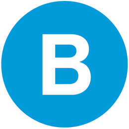 B logo