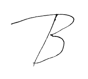 B logo