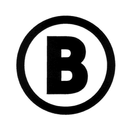 B logo