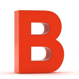 B logo