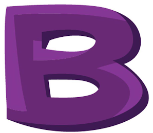 B logo