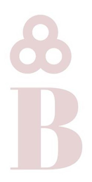 B logo
