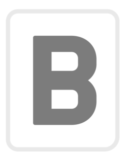 B logo