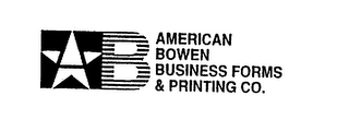 B AMERICAN BOWEN BUSINESS FORMS & PRINTING CO. logo