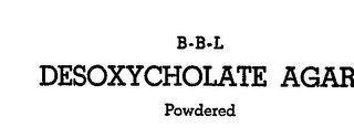 B-B-L DESOXYCHOLATE AGAR POWDERED logo