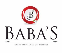B BABA'S GREAT TASTE LIVES ON FOREVER logo