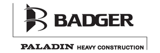 B BADGER PALADIN HEAVY CONSTRUCTION logo