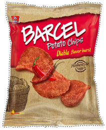 B BARCEL BARCEL POTATO CHIPS DIABLA FLAVOR BURST HOMESTYLE CRUNCH logo