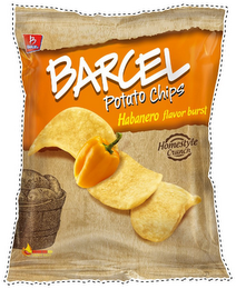 B BARCEL BARCEL POTATO CHIPS HABANERO FLAVOR BURST HOMESTYLE CRUNCH logo