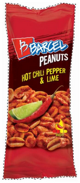 B BARCEL PEANUTS HOT CHILI PEPPER & LIME HOT logo