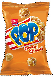 B BARCEL POP CRUNCHY CARAMEL logo