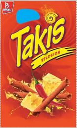 B BARCEL TAKIS XPLOSION logo