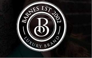 B BARNES EST 2002 LUXURY BRAND logo