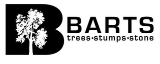 B BARTS TREES · STUMPS · STONE logo