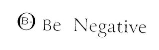 B- BE NEGATIVE logo