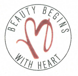 B BEAUTY BEGINS WITH HEART logo