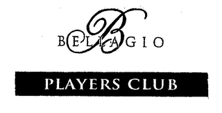B BELLAGIO PLAYERS CLUB logo