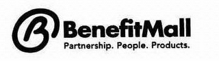 B BENEFITMALL PARTNERSHIP. PEOPLE. PRODUCTS. logo
