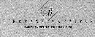 B BIERMANN MARZIPAN MARZIPAN SPECIALIST SINCE 1934 logo