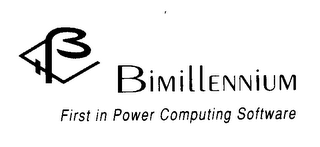 B BIMILLENNIUM FIRST IN POWER COMPUTING SOFTWARE logo