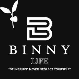 B BINNY LIFE "BE INSPIRED NEVER NEGLECT YOURSELF" logo