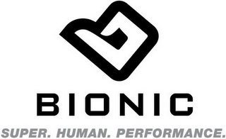 B BIONIC SUPER. HUMAN. PERFORMANCE. logo