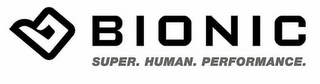 B BIONIC SUPER. HUMAN. PERFORMANCE. logo