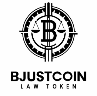 B BJUSTCOIN LAW TOKEN logo