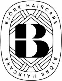 B BJÖRK HAIRCARE logo