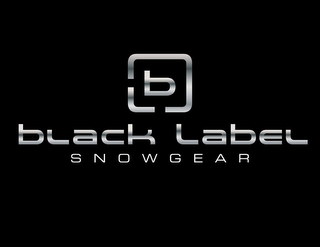 B BLACK LABEL SNOWGEAR logo