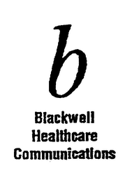 B BLACKWELL HEALTHCARE COMMUNICATIONS logo