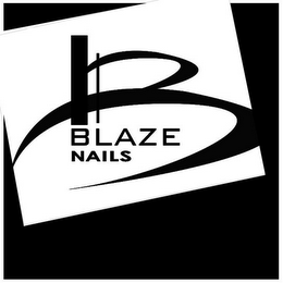 B BLAZE NAILS logo