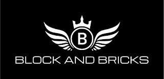 B BLOCK AND BRICKS logo
