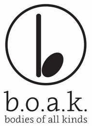 B B.O.A.K. BODIES OF ALL KINDS logo